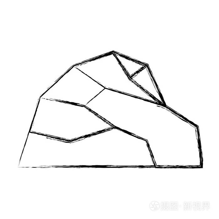 天然岩石纹理材料形状矢量插图