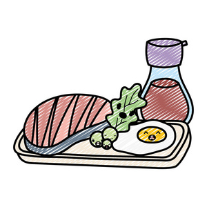 日本美食传统矢量插图图片