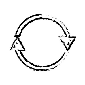 图形箭头，圆圈符号，加载进度矢量插图