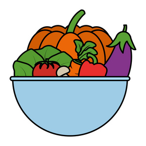彩色有机蔬菜天然食物碗内插图