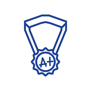 学校奖剪影学校奖章符号智能学生矢量插图照片