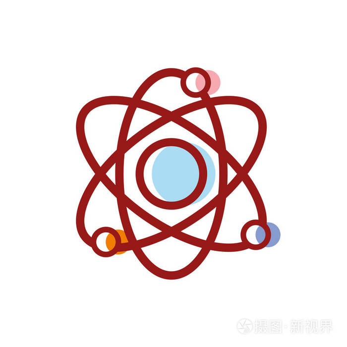 物理轨道原子化学教育矢量插图