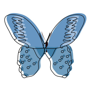 移动颜色美丽蝴蝶昆虫，漂亮的翅膀矢量插图