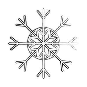 冬季自然雪花风格矢量插图