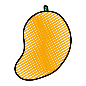 美味芒果有机果营养矢量图