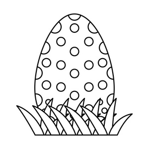 线条蛋光点装饰风格矢量插图