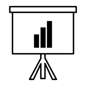 线表示统计数字增长图形条形矢量插图