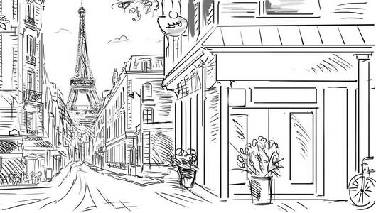 巴黎街头甜蜜图片-巴黎街头甜蜜素材-巴黎街头甜蜜插画-摄图新视界