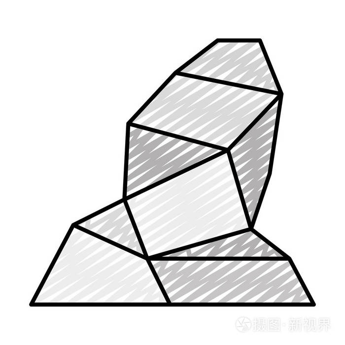 涂鸦纹理岩石天然材料形状矢量插图插画-正版商用图片17v778-摄图新