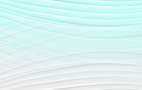 白色和蓝色的波浪图案。 背景是绿松石，有条纹和弯曲的线条。