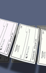 个人银行支票从个人支票帐户在这里的图片。 这是一个例子。