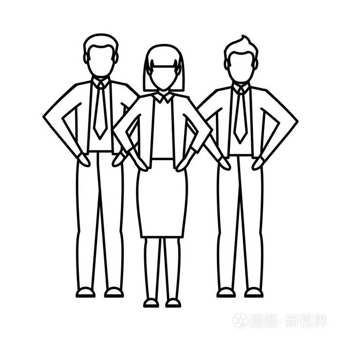 专业人士商务人员办公室团队合作战略矢量图插画-正版商用图片17v9jx