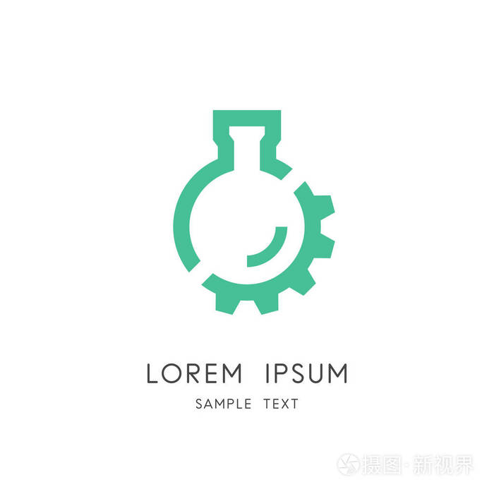 实验室和医疗设备化学工业和技术矢量图标.