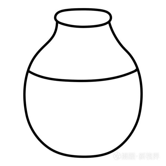 线条可爱的玻璃瓶干净的物体