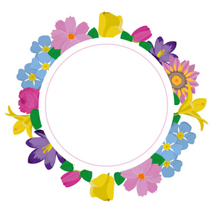 圆圈四叶花瓣图片