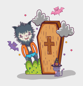 万圣节狼人图片