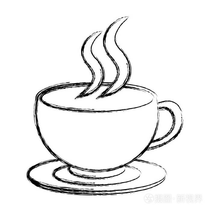 咖啡杯玻璃和热饮矢量插图插画-正版商用图片17vclw-摄图新视界