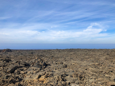 蒂曼法亚国家公园在兰萨罗特岛。 加那利群岛西班牙。 火山景观。