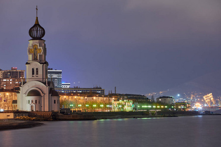  Church on the night promenade