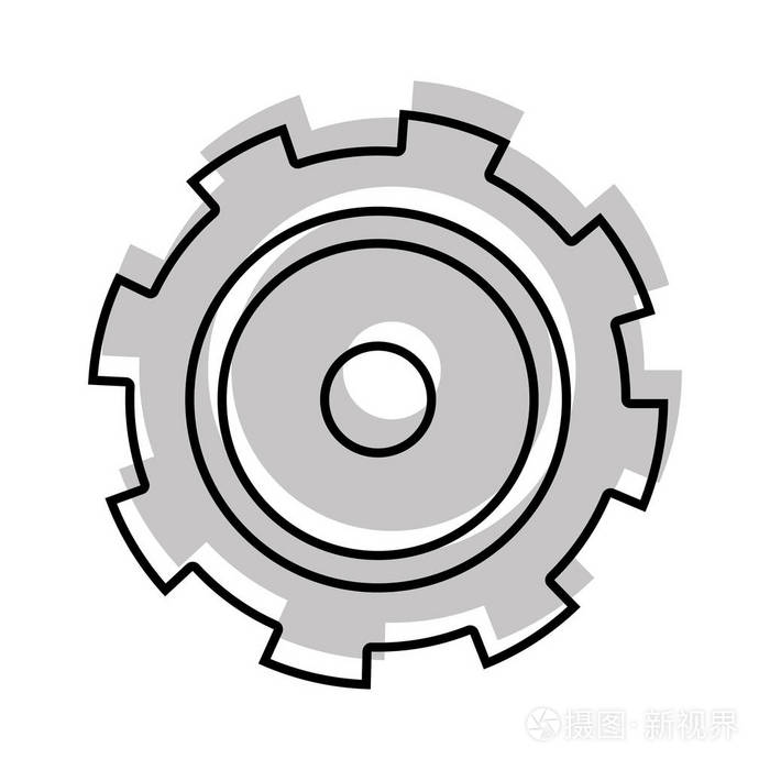 工业齿轮加工机械矢量图