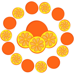 白色背景上分离的橙色。 矢量图。