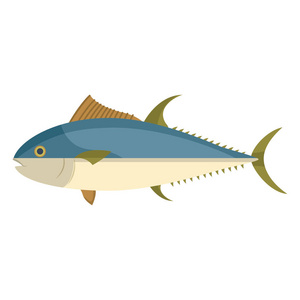 鱼类健康海食食品制作矢量插图