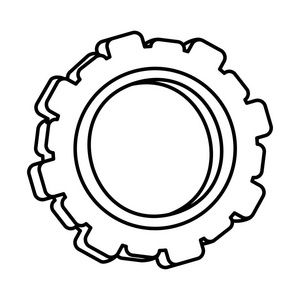 线工业齿轮工程技术机器矢量图