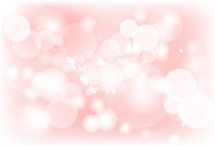 模糊气泡空气波克抽象背景软粉色贴矢量插图