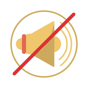 音量静音圆形符号照片