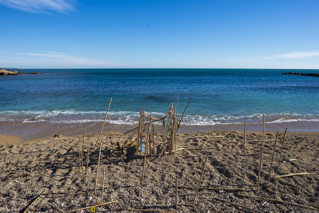 西班牙塔拉戈纳海岸的安波拉海滩