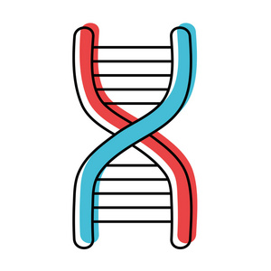 移动彩色DNA科学医学分子结构图