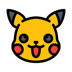 皮卡丘游戏字符矢量插图照片