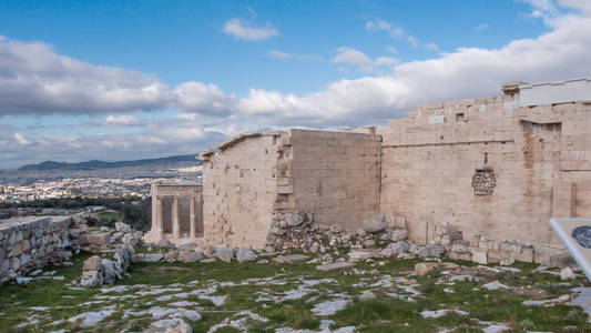 希腊阿提卡雅典卫城的PropylaeaMonumental网关遗址