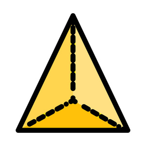 四面体几何形状矢量插图图片