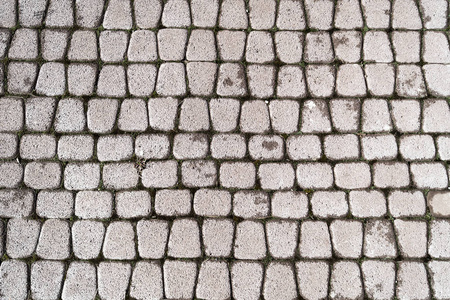 铺有石砖的人行道..抽象的纹理。