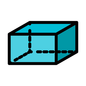 等长长方体形状简单图标图片