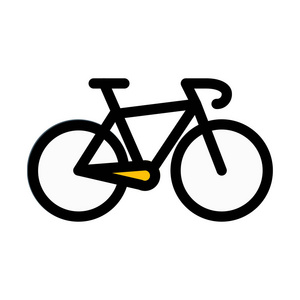运动自行车骑行矢量插图