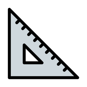 三角尺填色图标图片-三角尺填色图标素材-三角尺填色图标插画-摄图新