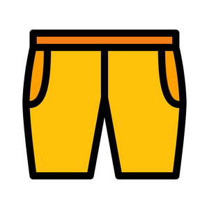 短裤或裤子简单抽象矢量插图