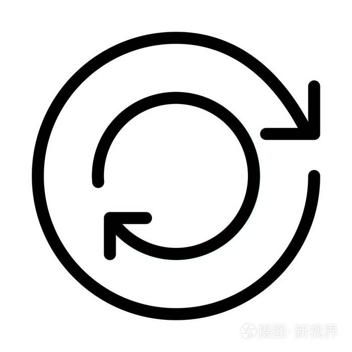 白色背景下顺时针旋转双倍