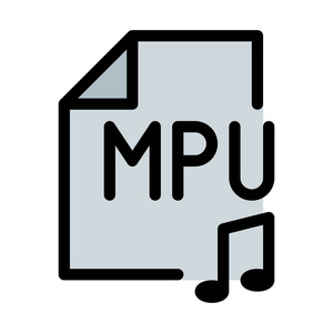 MPU文件格式矢量插图