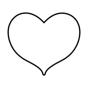 线激情心符号设计爱情矢量插图