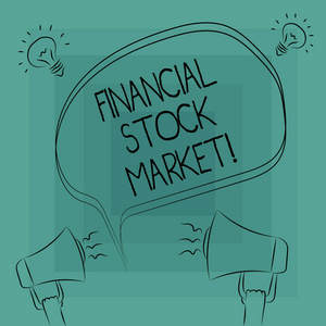显示金融市场的概念手写。商业照片文本显示交易金融证券和衍生产品手绘轮廓的语音泡泡扩音器想法图标