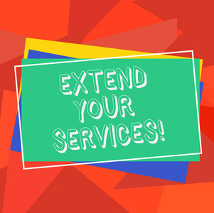 显示扩展服务的文本符号.