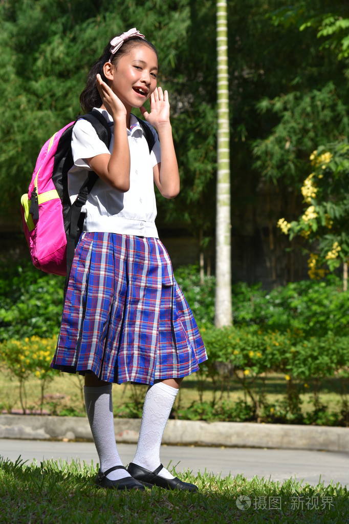 穿制服的女学生学校女生