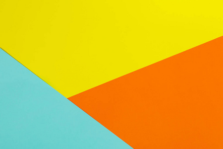 柔和的蓝色,黄色和橙色背景.五颜六色的纹理.最小的概念.创意理念.