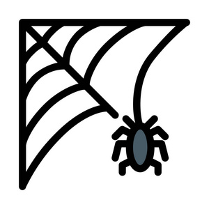 蜘蛛网陷阱矢量插图
