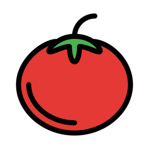 健康酸番茄矢量插图