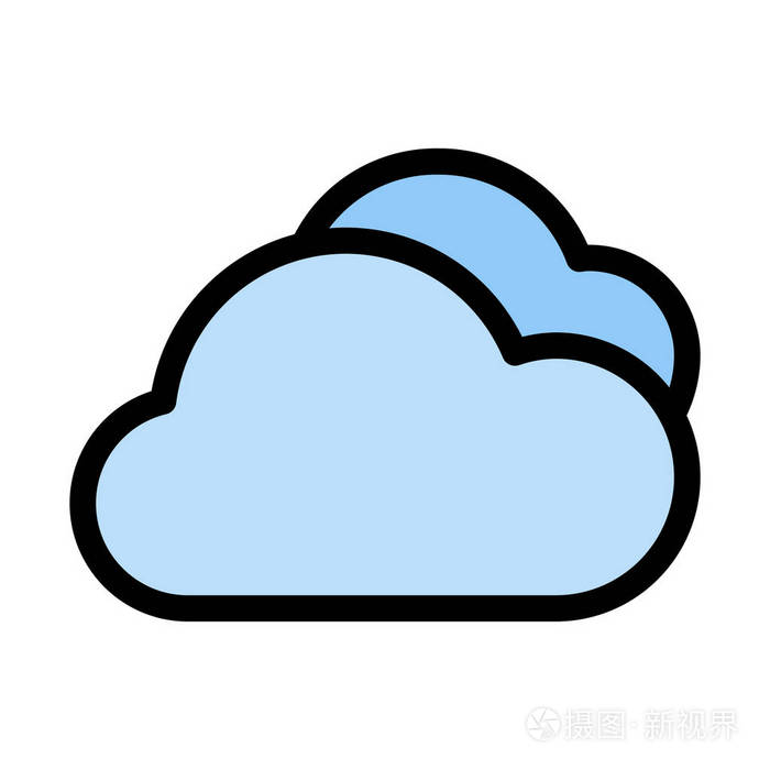 多云天气预报矢量插图