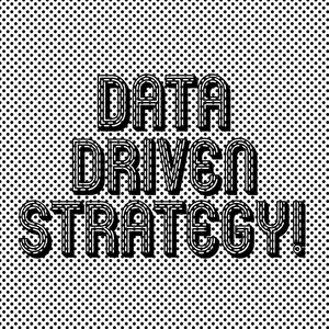 显示数据驱动策略的文本符号。基于数据分析和解释的概念照片决策无缝波尔卡点像素效果, 用于网页设计和光学幻象